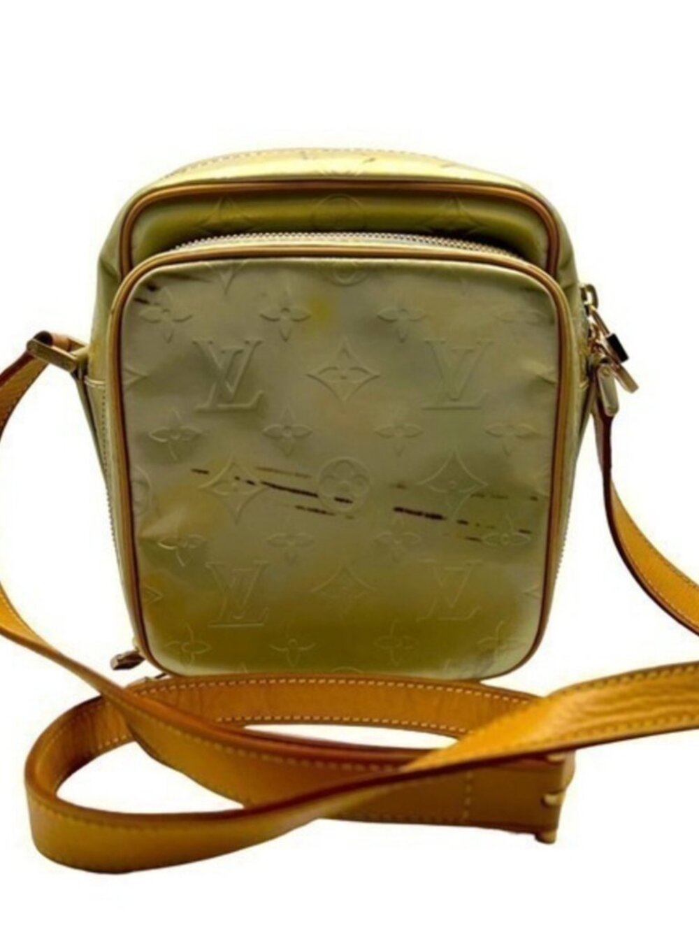 Louis Vuitton Monogram Vernis Wooster Crossbody Bag | Gold/Tan